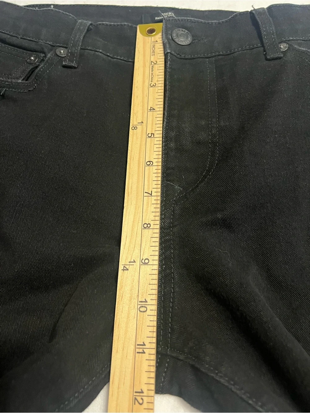 True Religion Men’s Relaxed Straight Jeans Black Raw Hem Frayed Stretch Sz 34
